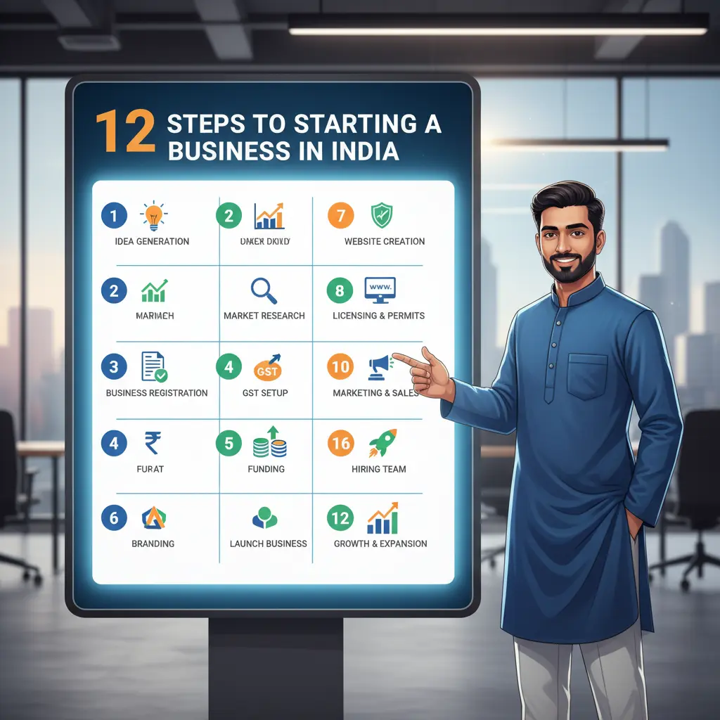 12 Steps to Starting a Business in India A Complete Step-by-Step Guide