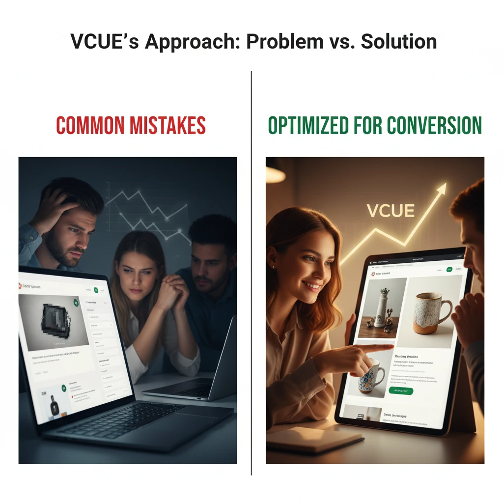 5 Mistakes E-Commerce Brands Make That Kill Conversions (And How VCUE Avoids Them)