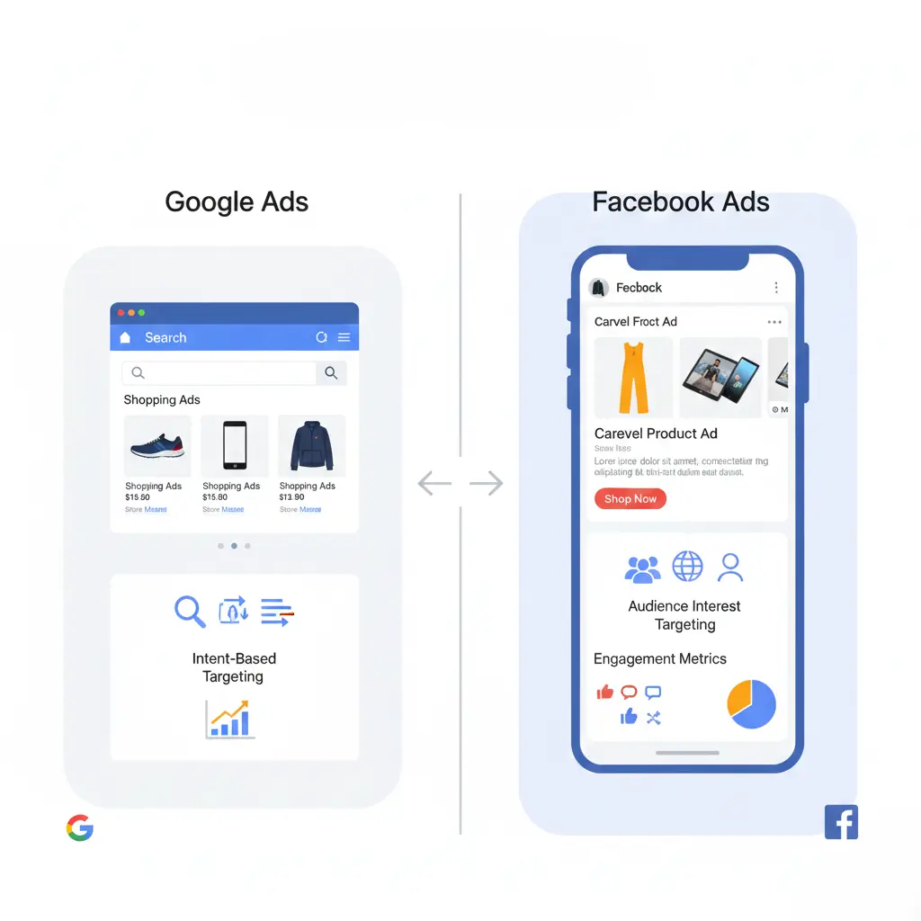 Google Ads vs Facebook Ads for Ecommerce