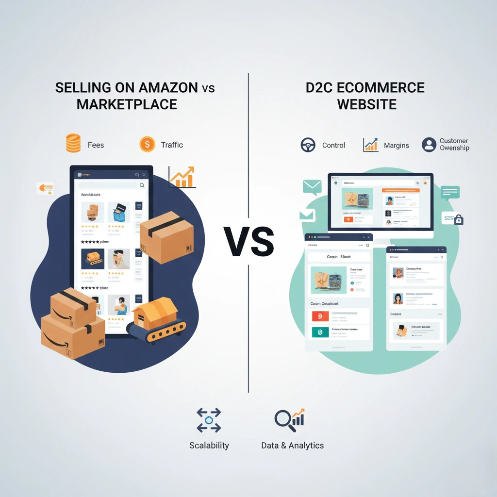 Selling on Amazon vs D2C Ecommerce Websites
