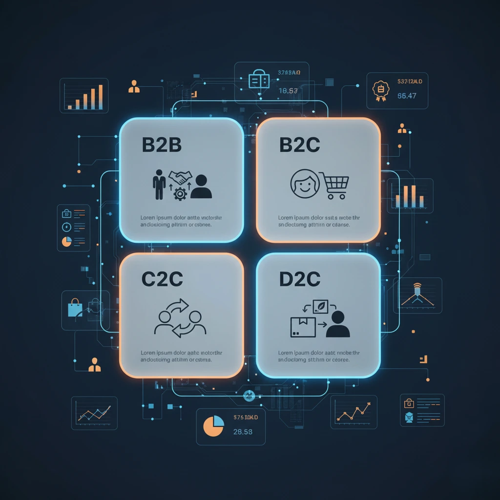 Types of eCommerce Business Models B2B B2C C2C D2C